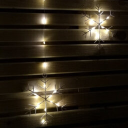 Samuel Alexander 1.2M Battery Operated Snowflake Christmas Curtain Lights With 147 Warm White Leds - thumbnail 4