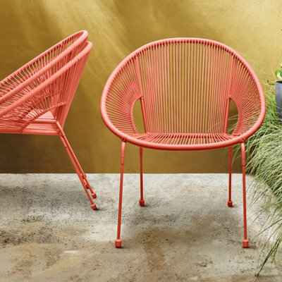 Hosti Flamingo Rattan Effect Armchair by B&Q