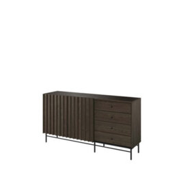 Arte Piemonte Dark Oak Effect Sideboard Cabinet (H)870mm (W)1650mm (D)440mm With Ample Storage - thumbnail 2