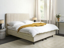 Beliani Adjustable Bed Fabric Castellan 160 X 200 Cm (Eu King Size) Beige - thumbnail 2