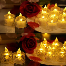 Amorly 12 Pack Battery Operated Flameless Led Tea Light Candles, Fake Electric Tealight For Wedding Table,christmas Decorations,5Cm - thumbnail 5