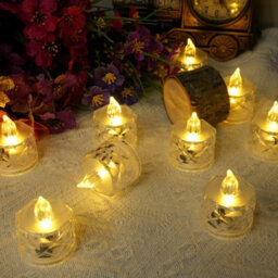 Amorly 12 Pack Battery Operated Flameless Led Tea Light Candles, Fake Electric Tealight For Wedding Table,christmas Decorations,5Cm - thumbnail 1