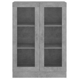 Berkfield Vitrine Cabinet Concrete Grey 82.5X30.5X115 Cm Engineered Wood - thumbnail 6