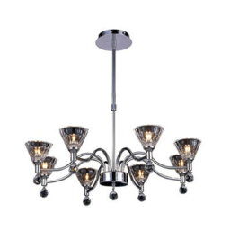 Luminosa Lighting Luminosa Neptune Pendant Round 8 Light G9 Polished Chrome - thumbnail 1