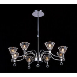 Luminosa Lighting Luminosa Neptune Pendant Round 8 Light G9 Polished Chrome - thumbnail 2