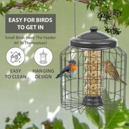 Crystals Squirrel Proof Hanging Bird Fatball Feeder - Garden Wild Bird Feeder - thumbnail 6