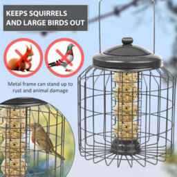 Crystals Squirrel Proof Hanging Bird Fatball Feeder - Garden Wild Bird Feeder - thumbnail 7