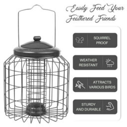 Crystals Squirrel Proof Hanging Bird Fatball Feeder - Garden Wild Bird Feeder - thumbnail 3