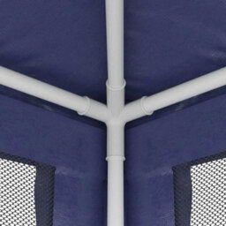 Walplus Party Tent Garden Gazebo Canopy With 4 Mesh Sidewalls Blue 2.5X2.5 M Hdpe - thumbnail 6