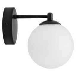 Long Life Lamps Company Modern Indoor Frosted Glass Globe Scone Matte Black Wall Light H3096 With Led G9 Warm White - thumbnail 3