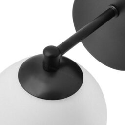 Long Life Lamps Company Modern Indoor Frosted Glass Globe Scone Matte Black Wall Light H3096 With Led G9 Warm White - thumbnail 5