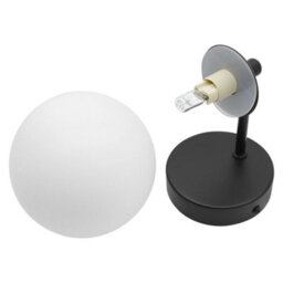 Long Life Lamps Company Modern Indoor Frosted Glass Globe Scone Matte Black Wall Light H3096 With Led G9 Warm White - thumbnail 6
