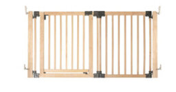 Safetots Wooden Multi Panel Room Divider, Up To 156Cm, Natural Wood, 76Cm Tall, Flexible Room Divider For Baby And Toddler