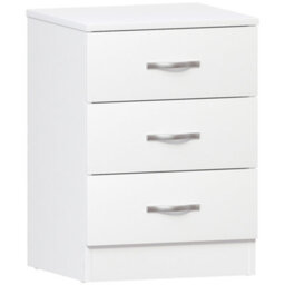 Lassic Vida Designs Riano White 3 Drawer Bedside Chest (H)560mm (W)400mm (D)360mm - thumbnail 7
