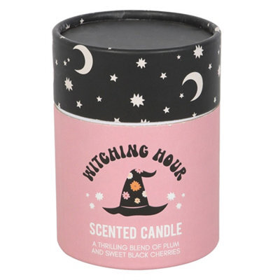 Something Different Witching Hour Plum & Black Cherry Scented Candle Black/pink (One Size) - image 1