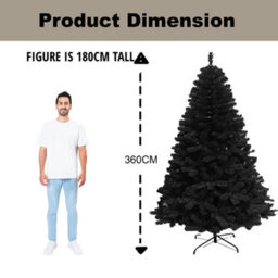 Shatchi Artificial Alaskan Pine 12Ft Black Alaskan Pine Christmas Tree - thumbnail 9