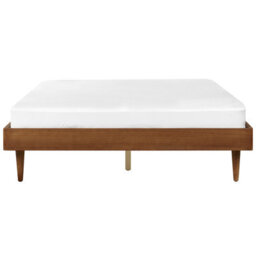 Beliani Bed With Led Toucy 160 X 200 Cm (Eu King Size) Brown Ash Wood - thumbnail 6