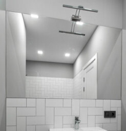 Mirroroutlet Bathroom 4mm Sheet Mirror Glass Polished Edges With 4 Holes 60 X 80Cm - thumbnail 5