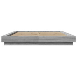 Berkfield Bed Frame With Led Lights Without Mattress Grey Sonoma 160X200Cm - thumbnail 5
