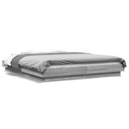 Berkfield Bed Frame With Led Lights Without Mattress Grey Sonoma 160X200Cm - thumbnail 2