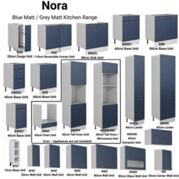 Impact Furniture Corner Kitchen Cabinets Set 12 Units Diy Fitted Complete Package Dark Navy Blue Cupboards Nora - thumbnail 9