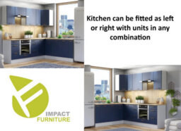Impact Furniture Corner Kitchen Cabinets Set 12 Units Diy Fitted Complete Package Dark Navy Blue Cupboards Nora - thumbnail 3