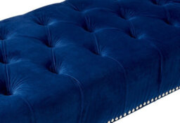 Orsina Blue Velvet Tufted Bench, Modern Upholstered Bedroom Bench With Clear Acrylic Legs, Entryway Bench - thumbnail 5