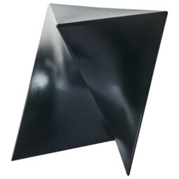 Wyld And Coco Novacasa Triangular Black Side Table - Compact Accent End Table For Living Room, Bedroom Or Hallway - thumbnail 5