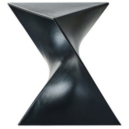 Wyld And Coco Novacasa Triangular Black Side Table - Compact Accent End Table For Living Room, Bedroom Or Hallway - thumbnail 3
