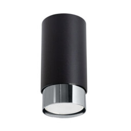Luminosa Lighting Luminosa Nero Modern Surface Mounted Ceiling Lamp Small Black, Chrome - thumbnail 1