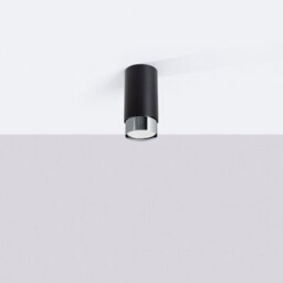 Luminosa Lighting Luminosa Nero Modern Surface Mounted Ceiling Lamp Small Black, Chrome - thumbnail 2