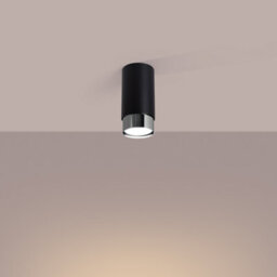 Luminosa Lighting Luminosa Nero Modern Surface Mounted Ceiling Lamp Small Black, Chrome - thumbnail 3