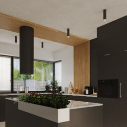 Luminosa Lighting Luminosa Nero Modern Surface Mounted Ceiling Lamp Small Black, Chrome - thumbnail 9
