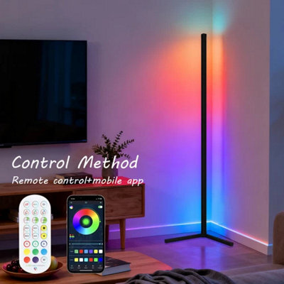 "65"" Rgb Led Floor Lamp Colour Changing Corner Mood Light With Remote Control, Tall Standing Ambient Lighting" - image 1