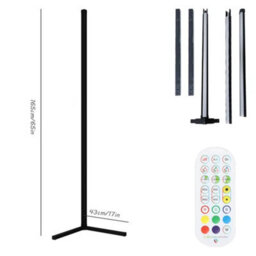 "65"" Rgb Led Floor Lamp Colour Changing Corner Mood Light With Remote Control, Tall Standing Ambient Lighting" - thumbnail 2