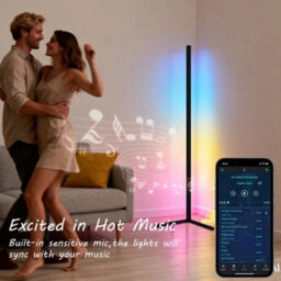 "65"" Rgb Led Floor Lamp Colour Changing Corner Mood Light With Remote Control, Tall Standing Ambient Lighting" - thumbnail 4
