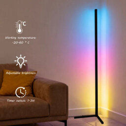 "65"" Rgb Led Floor Lamp Colour Changing Corner Mood Light With Remote Control, Tall Standing Ambient Lighting" - thumbnail 8