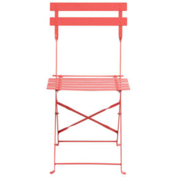 Wyld And Coco Red Steel Garden Dining Set - Rectangular Folding Table And 4 Chairs, Ready Assembled - thumbnail 5