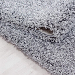 Wadan 160X230Cm Silver Shaggy Rug - Rectangular Soft Touch Thick Pile Modern Area Rug - Rugs For Living & Bedroom Non Shedding - thumbnail 4