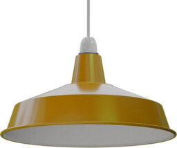 Yellow Metal Lamp Shade Modern Pluto Ceiling Pendant Light Shade For Living Room, Bedroom & Kitchen  Easy Fit, 40Cm - thumbnail 8