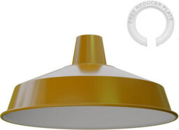 Yellow Metal Lamp Shade Modern Pluto Ceiling Pendant Light Shade For Living Room, Bedroom & Kitchen  Easy Fit, 40Cm - thumbnail 5