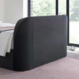 Sherlock Grey Velvet Ottoman Electric Tv Bed Frame - 4Ft6 Double - thumbnail 5