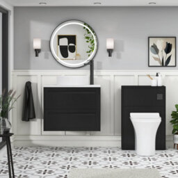 Royal Bathrooms Royal Bathroom Elmore 700mm Matt Nocturne Black Wall Mounted Vanity Unit 2 Drawer With Carrara White Undrilled Worktop & No Basin - thumbnail 5