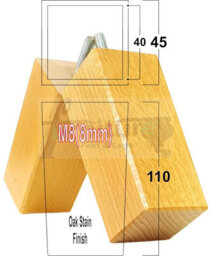 L&F 4X Replacement Furniture Legs Solid Wood 110mm High Sofas Chairs Settee Cabinets Legs M8 Tsp2055 - thumbnail 1