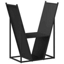Walplus Firewood Rack Black 69.5X35X81 Cm Cold-Rolled Steel - thumbnail 2