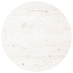 Berkfield Table Top Round White Size 60X3 Cm Solid Wood Pine - thumbnail 2