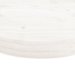 Berkfield Table Top Round White Size 60X3 Cm Solid Wood Pine - thumbnail 5