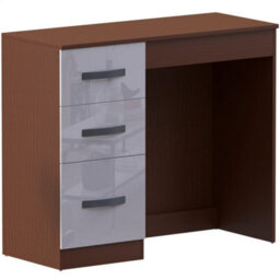 Walnut White Gloss Dressing Table Makeup Vanity Computer Desk Drawers
