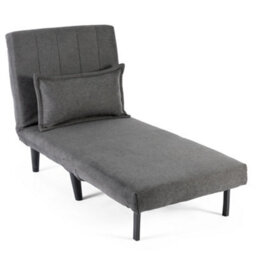 More4Homes Harper 1 Seater Folding Clic Clac Fabric Living Room Lounge Futon Sofa Bed Charcoal - thumbnail 3