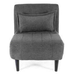 More4Homes Harper 1 Seater Folding Clic Clac Fabric Living Room Lounge Futon Sofa Bed Charcoal - thumbnail 2